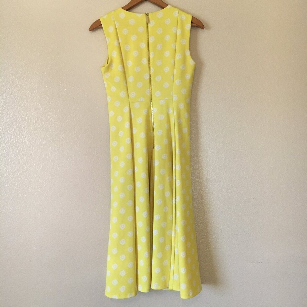 Calvin Klein Yellow Dress 2 White Daisy Flower 50s Inspired Rockabilly - Picture 3 of 6